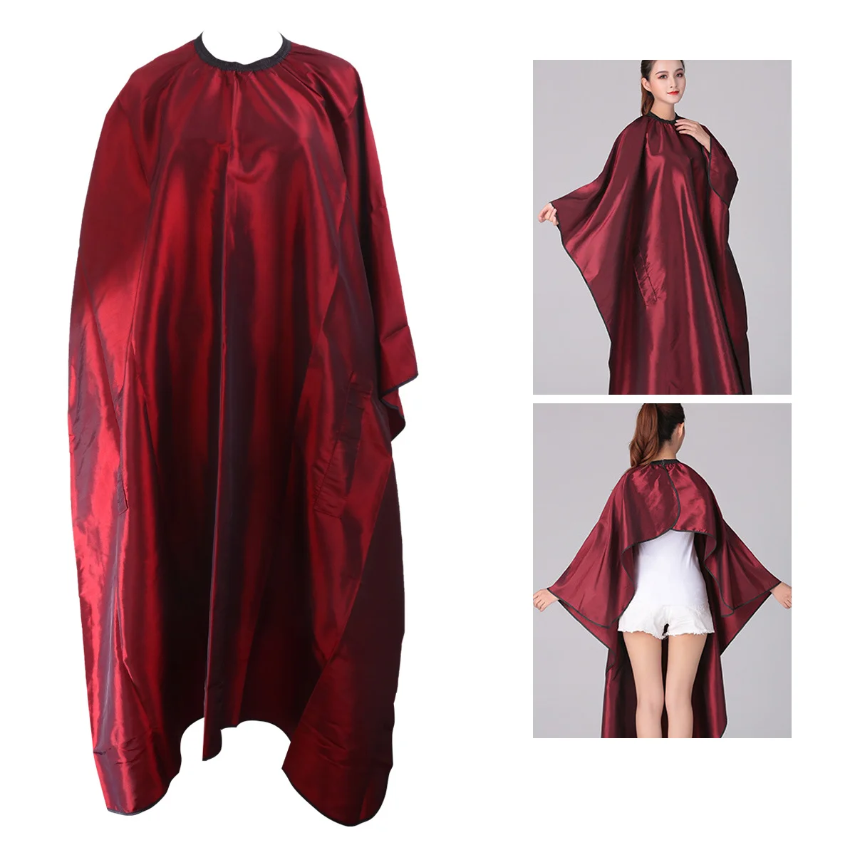 

Фартук для волос, красная накидка унисекс для стрижки волос, водостойкая антипригарная накидка для стрижки, товары для салонов, парикмахерская одежда, краска для химической завивки