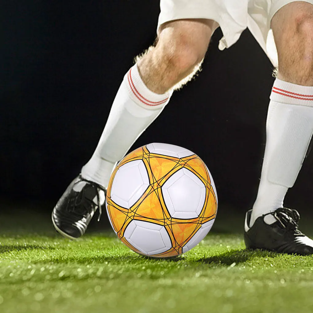 Bola Sepak Bola Ukuran Resmi 5 bola pertandingan PVC/mesin PU-dijahit sepak bola luar ruangan pertandingan latihan sepak bola profesional