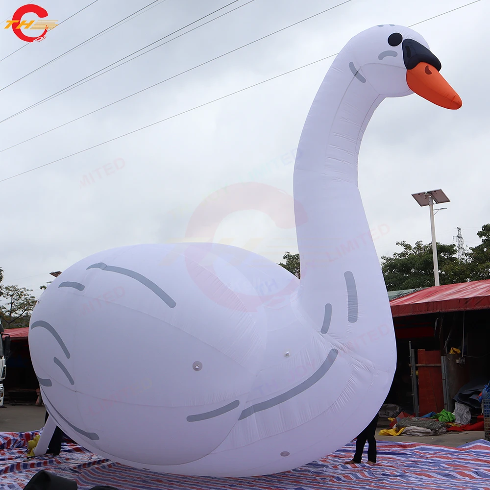 Advertising Decorated Inflatable Swan Animal White Inflatable Swans for Christmas Outdoor Decorations