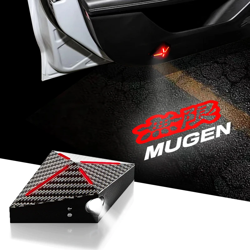 

2 шт., приветственный свет двери автомобиля, аккумуляторные инструменты, светодиодные автомобильные аксессуары для Honda mugen power Accord Civic vezel Crv City Jazz Hrv