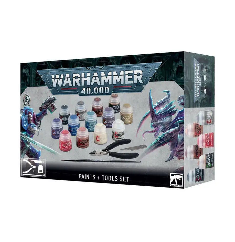 Enameled 40K  PAINTS + TOOLS SET  10th Edition Pigment Tool Set 60-12