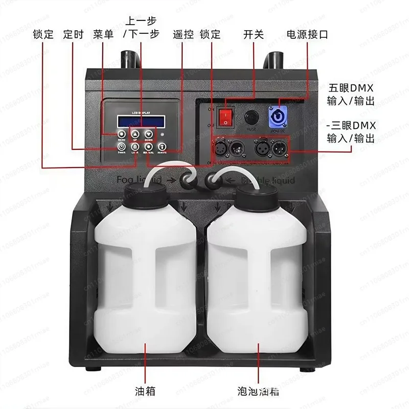 Stage dedicated performance Wedding props Large bubble blowing machine LED four-hole smoke bubble machine Smoke bubble machine