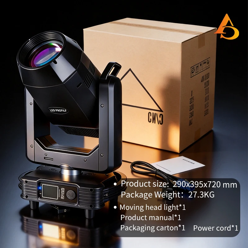 DMX512 800W LED CMY CTO Profile Spot Beam Wash Zoom Moving Head Lighting Effect  Rotating Prism Dj Disco
