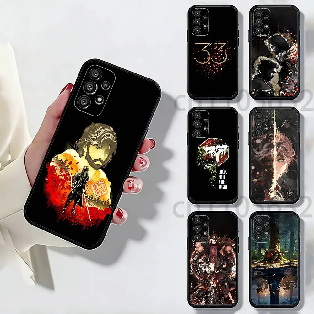 C-Clair Obscur Expedition 33 Phone Case For Samsung S25,24,23,22,21,S20,Ultra,Plus,FE Black Soft Cover