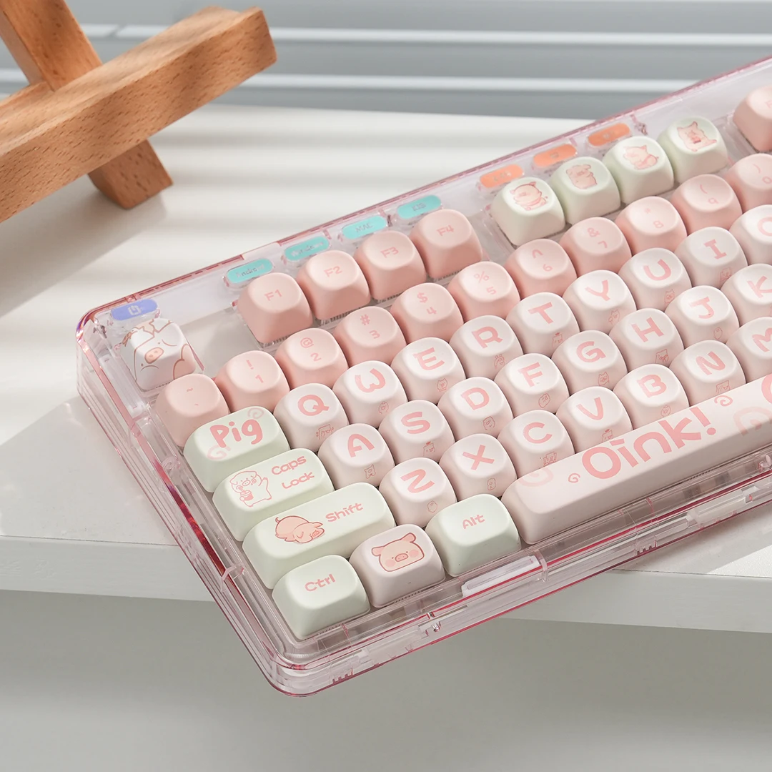 MOA keycap piggy cute five-sided hot sublimation pbt material suitable for vgn RK 98 75 68 65