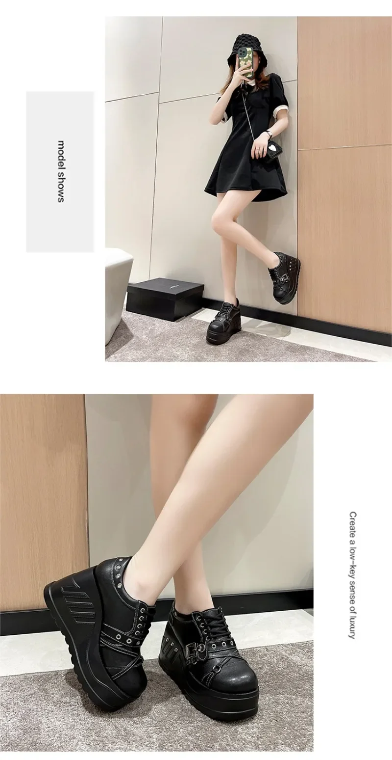 Punk Gothic Pumps Damen 2026 Neu Dicke Sohle Marken-Plateau Mary Jane Schuhe Keilabsatz High Heels Party Cosplay Designer Lolita Schuhe – Detail 12