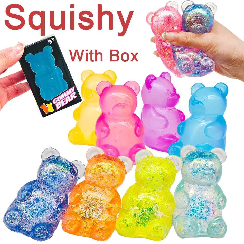 

Новые 11 видов антистрессовых мячиков Little Bear Maltose Pinch: музыкальные игрушки-антистресс с медленным отскоком