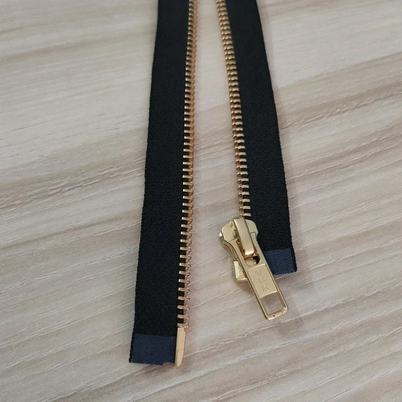 5# 60 To 70cm YKK Metal Jacket Zipper Single Open Golden Bronze Black Vintage Tailor Sewing Accessory