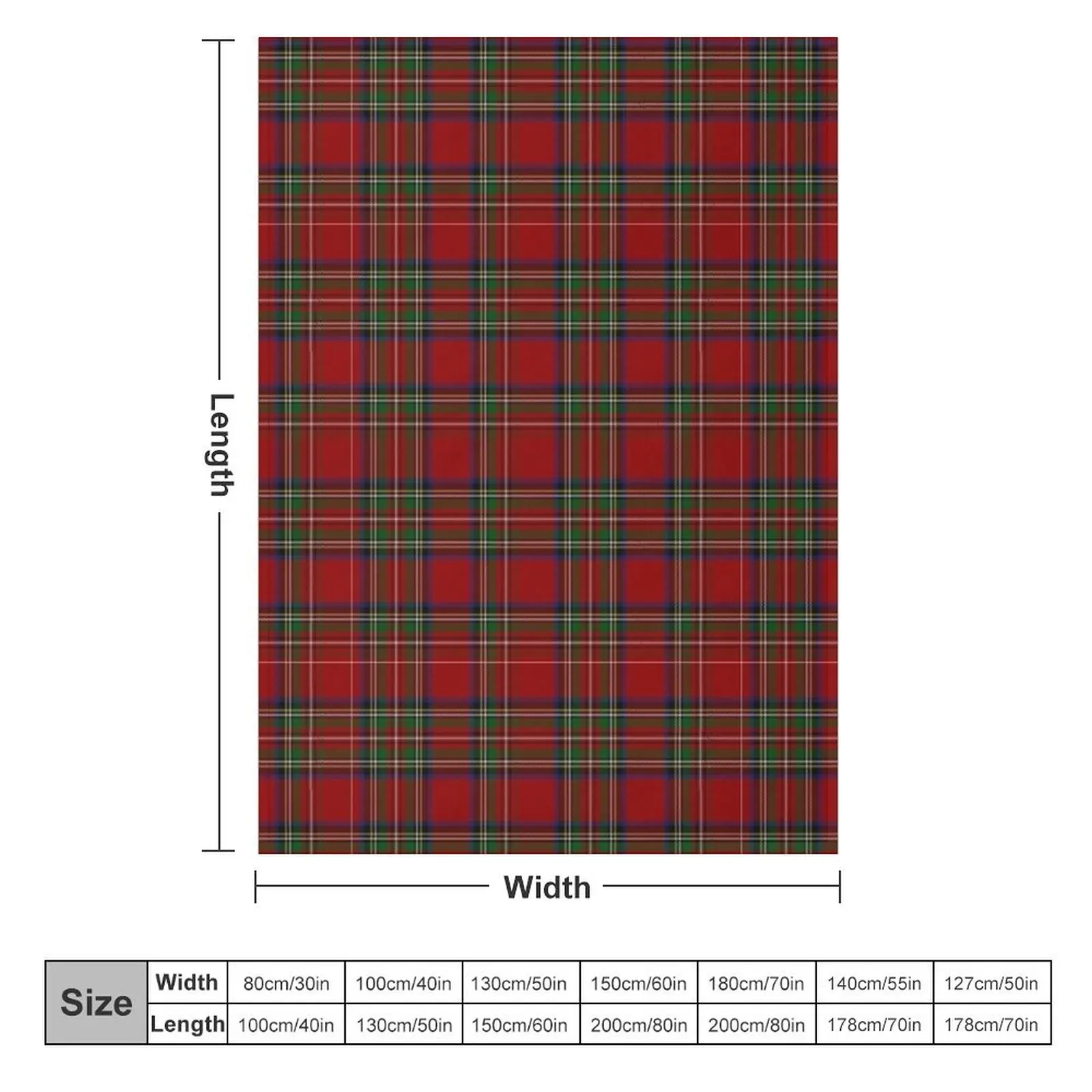 Wool Flannel Texture Red Tartan Throw Blanket Hairys Thermal Soft Plush Plaid Blankets