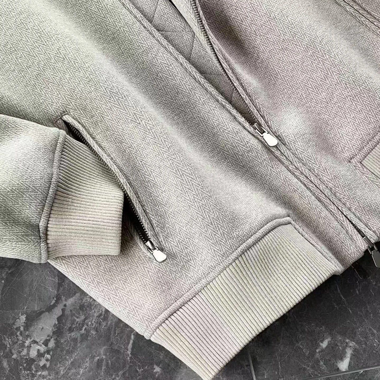 BC Italian 25aw Textured cotton wool blend stand-up collar jacket