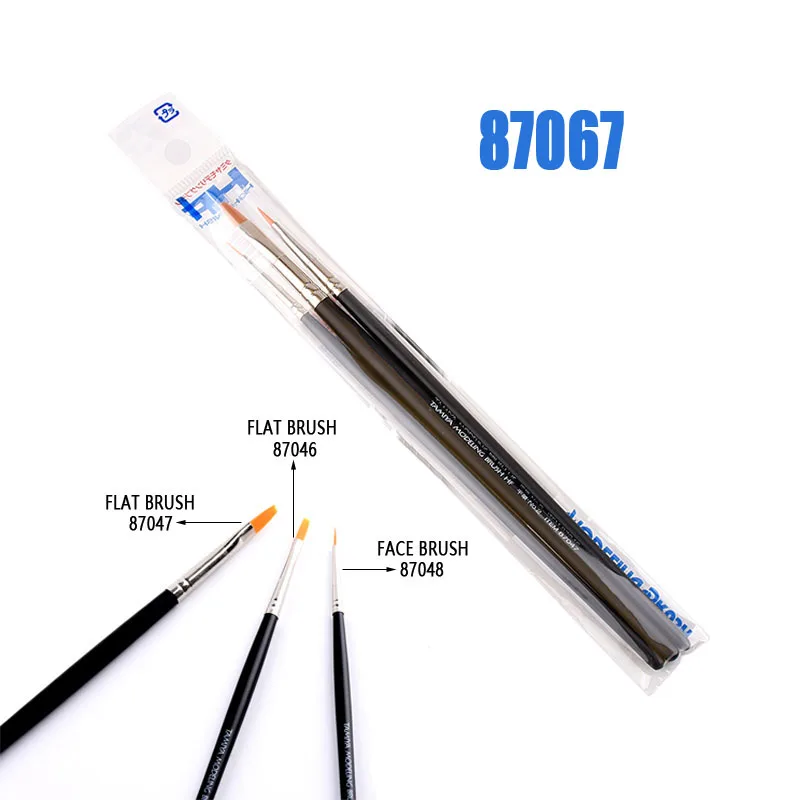 TAMIYA 87066/87067 Modeling Brush HF 3PCS Coloring Paint Pen Model Basic Line Drawing Face Brush Set Pointed Brushes Craft Tools