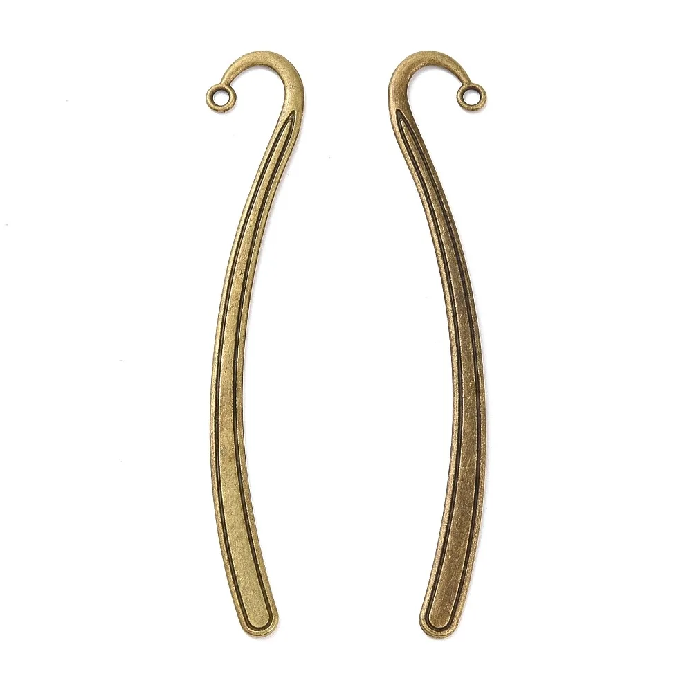 Style Bookmarks Lead Free Nickel Free and Cadmium Free Antique Bronze 122x20mm Hole: 2mm