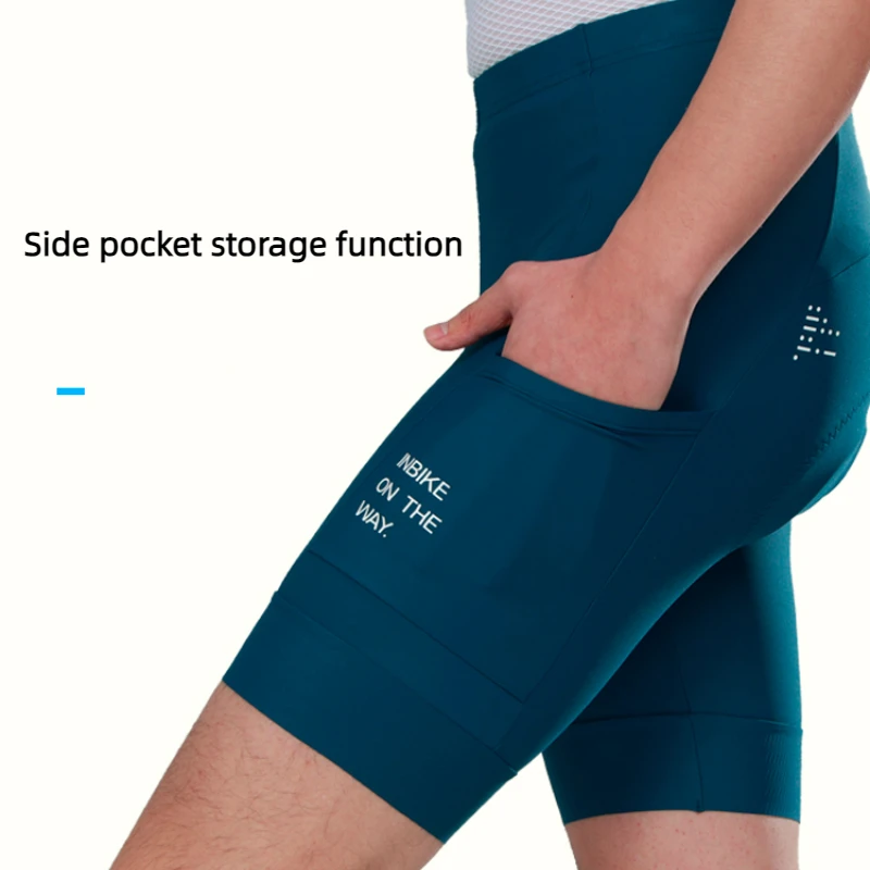 Inbike Bicycle Shorts Pants Athletic Pant Pads Bib Shorts Big Pocket Cycling Clothes For Men High Elasticity Bicycle Clothing