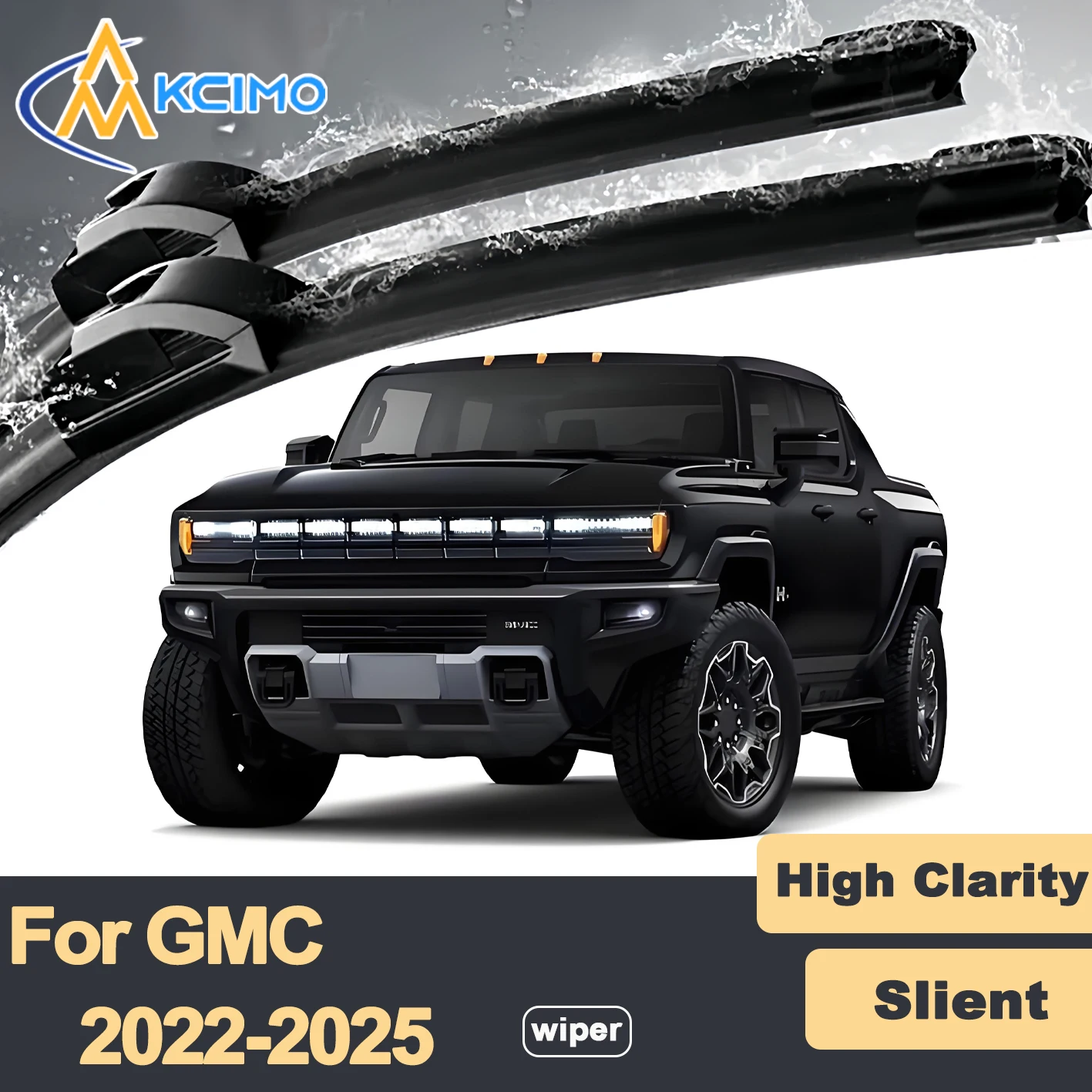 

Резиновые прочные бесшумные щетки стеклоочистителя премиум-класса, 2 шт. для GMC Hummer EV 2022-2025, набор щеток переднего стеклоочистителя