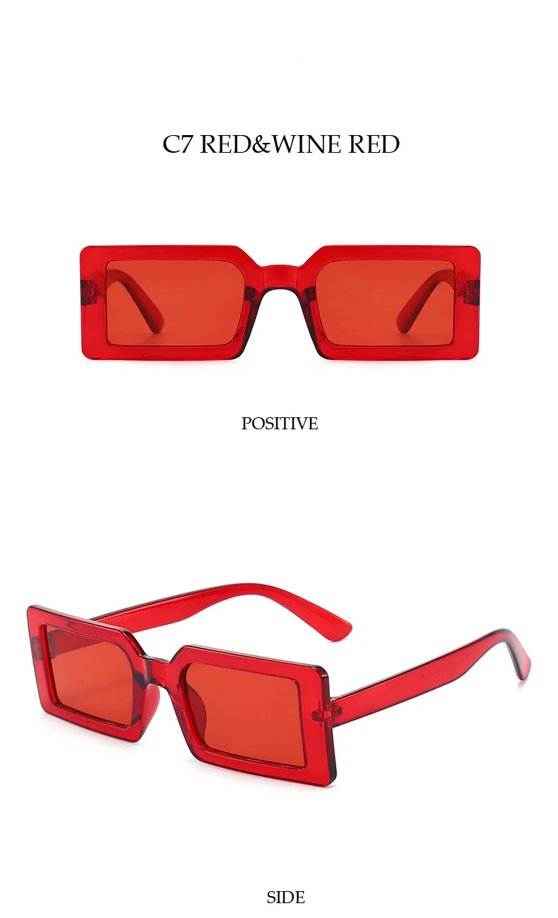 Quadratische Sonnenbrille für Damen, Kleine Rechteckige Sonnenbrille für Damen/Herren, Vintage Retro-Brillen für Frauen – Detail 11
