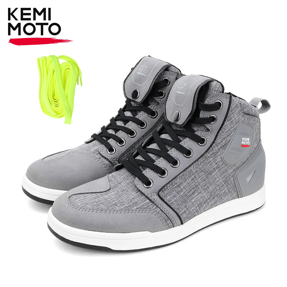 

KEMIMOTO Motorcycle Shoes Daily Commuting Riding Men Boots Casual Rides Flat Shoes Anti-collision Protection Outdoor Activities