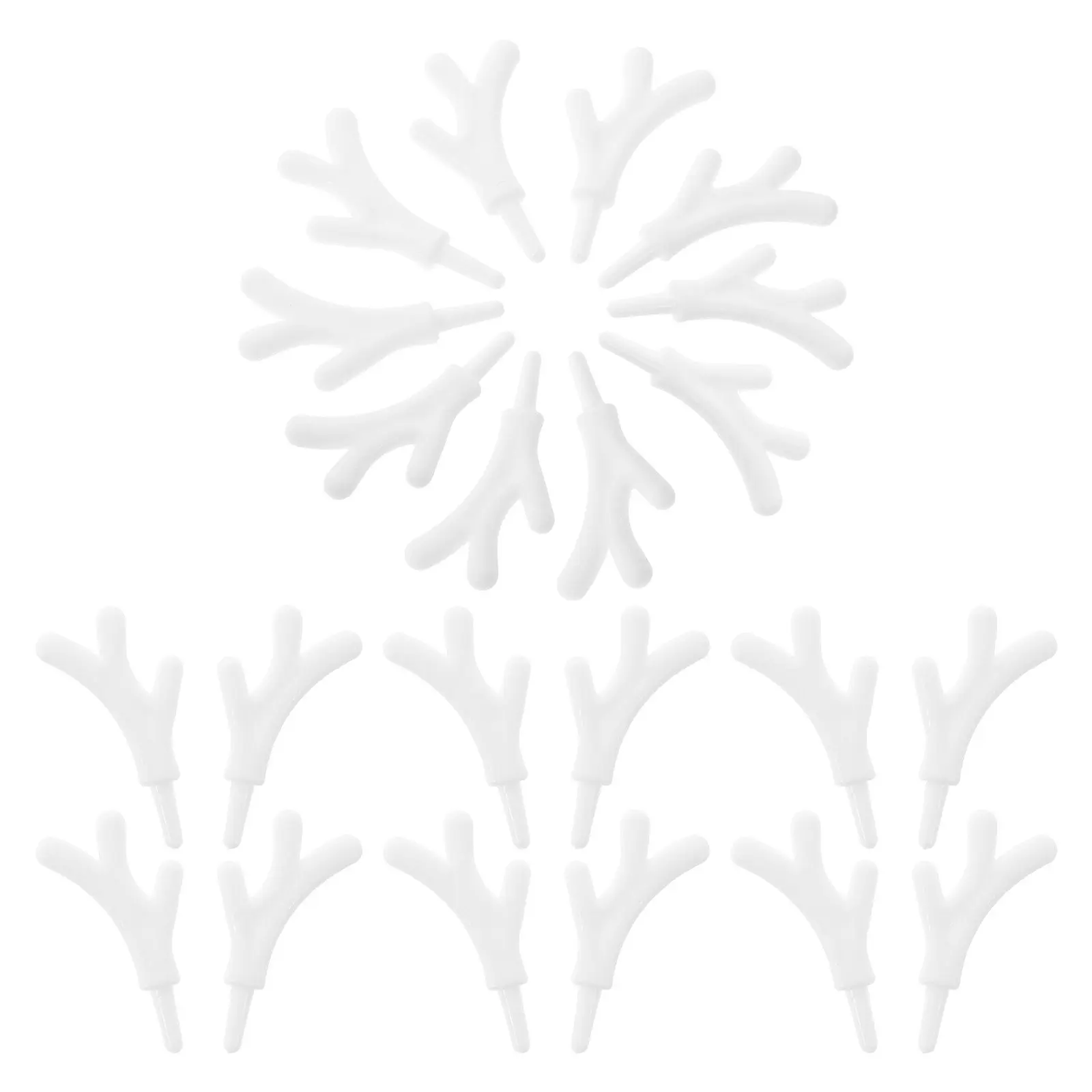 

100Pcs Plastic Snowman Hand White Branch Antlers Craft Christmas DIY Accessories Decor Holiday Home Shop Hotel