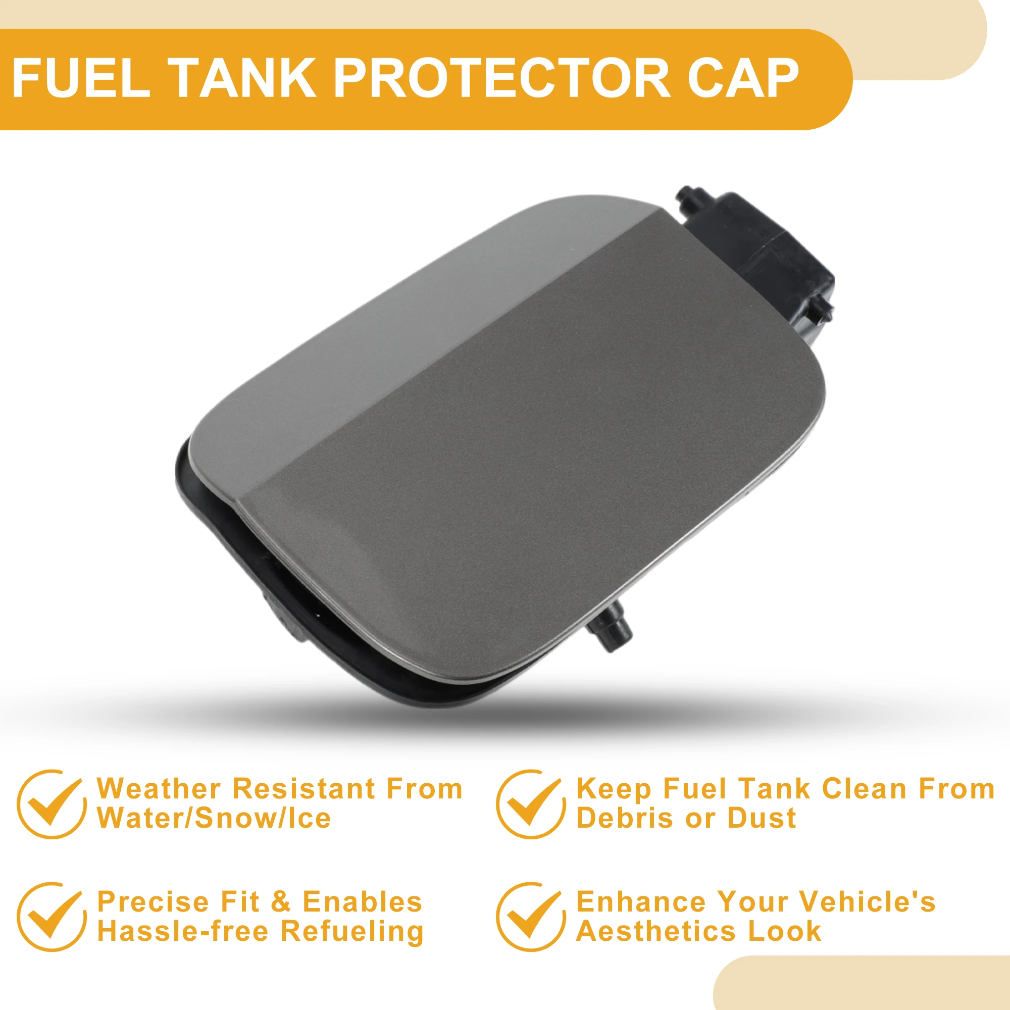 

UXCELL Fuel Tank Door Cap for Volkswagen Passat 2011-2018 Fuel Filler Flap Cover Bolt Type No.561809857B Titanium Gold Tone ABS