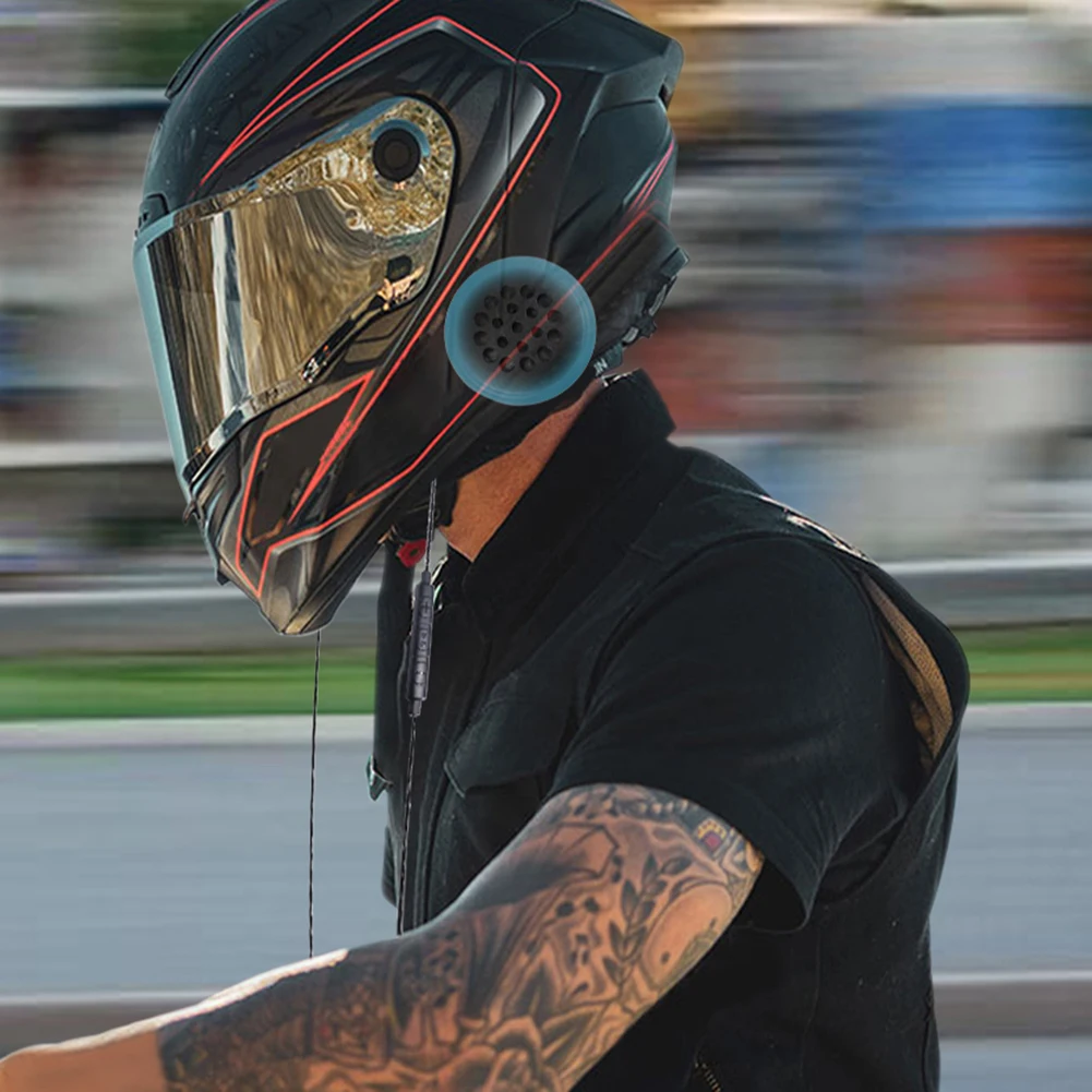 

Motorcycle Helmet Headset Anti-interference Moto Headphone Handsfree Music Player Speaker HiFi Motor Bike Headsets 3.5mm Port