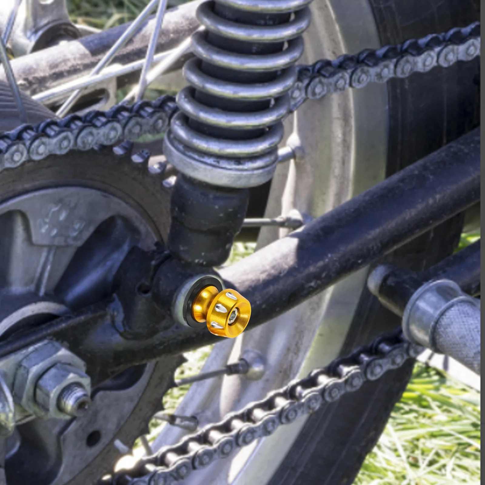 

2pc Motorcycle Swing Arm Spools 8Mm Aluminum Alloy Stand Screws Durable Guide Roller Slider Motorcycle Repair Accessories