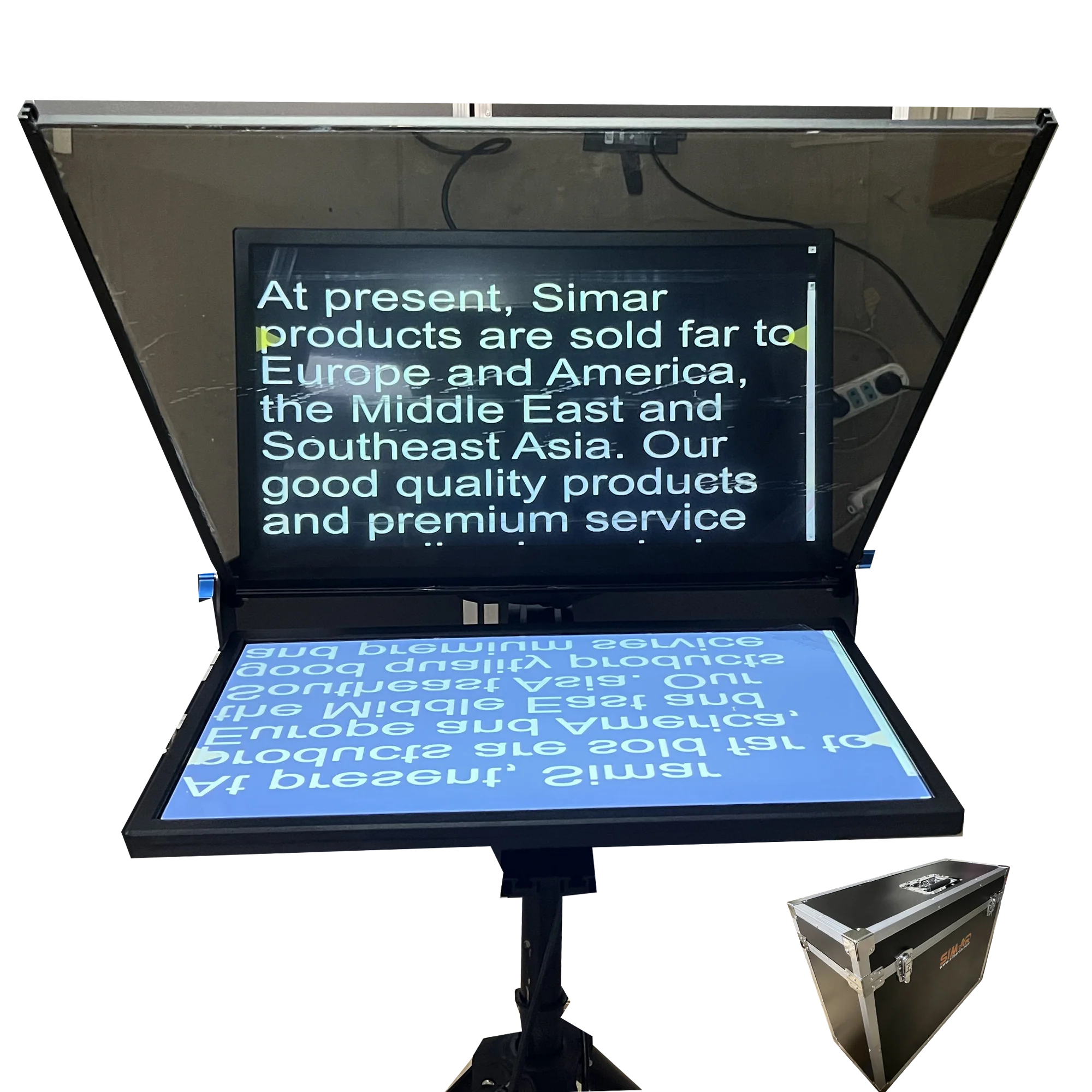 Simar 20 "pollici professionale popolare altoparlante di trasmissione del computer portatile Prompter Teleprompter per la registrazione della videocamera