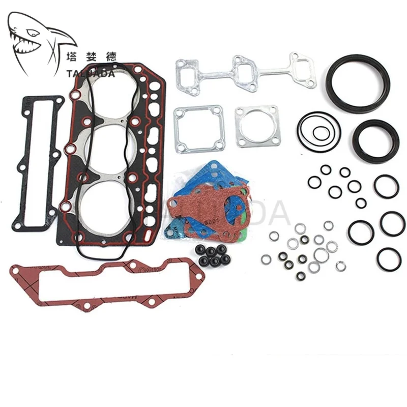 For Yanmar 3TNC78L-RTBA Engine Kobelco SK025 Gasket Kit Mini Excavator