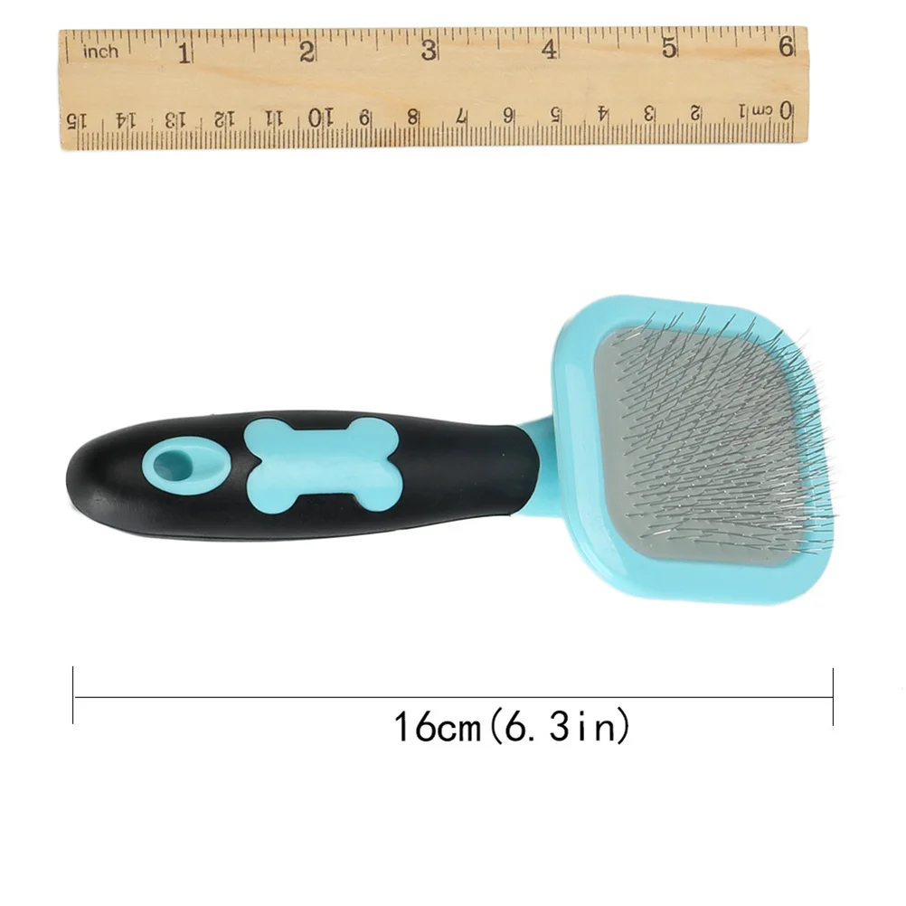 

Dog Grooming Comb Blue S Size Abs Material Pet Hair Removal Tool Bidentate Design For Shedding Relief Dog Brush Pet Comb