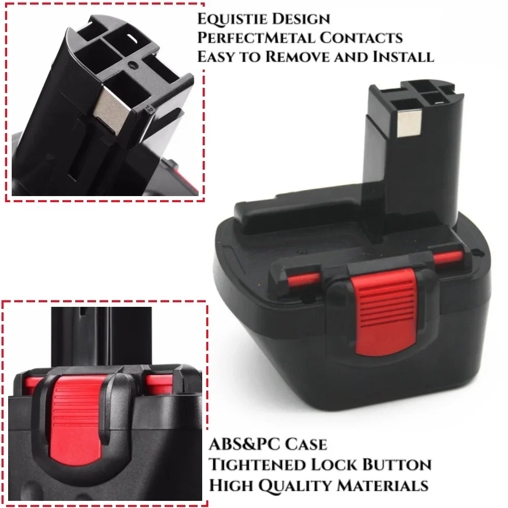 12 فولت الحفر ni-mh PSR1200 بطارية قابلة للشحن لبوش AHS GSB GSR 12 VE-2,GSB 12 VE-2,PSB 12 VE-2, BAT043 BAT045 BTA120