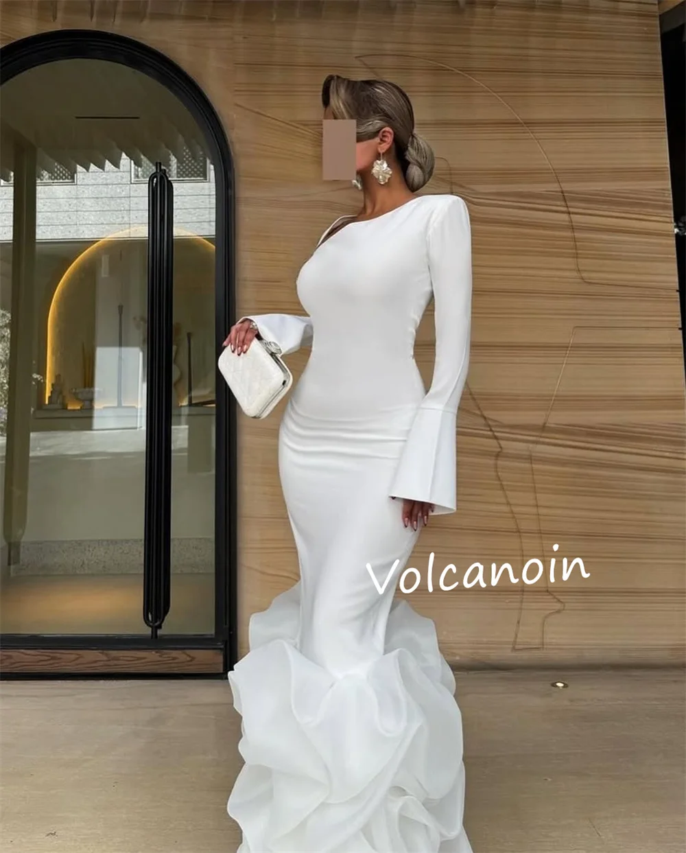 Abiti lunghi da sera formali personalizzati Charmeuse con sirena increspata Occasioni su misura Semplice ed elegante di alta qualità