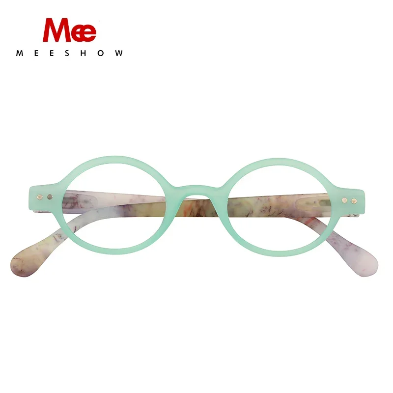 Meeshow-Lunettes de Lecture Rondes et Transparentes pour Homme et Femme, Monture avec Grossissement + 1.0 + 1.25 + 4.0 1730