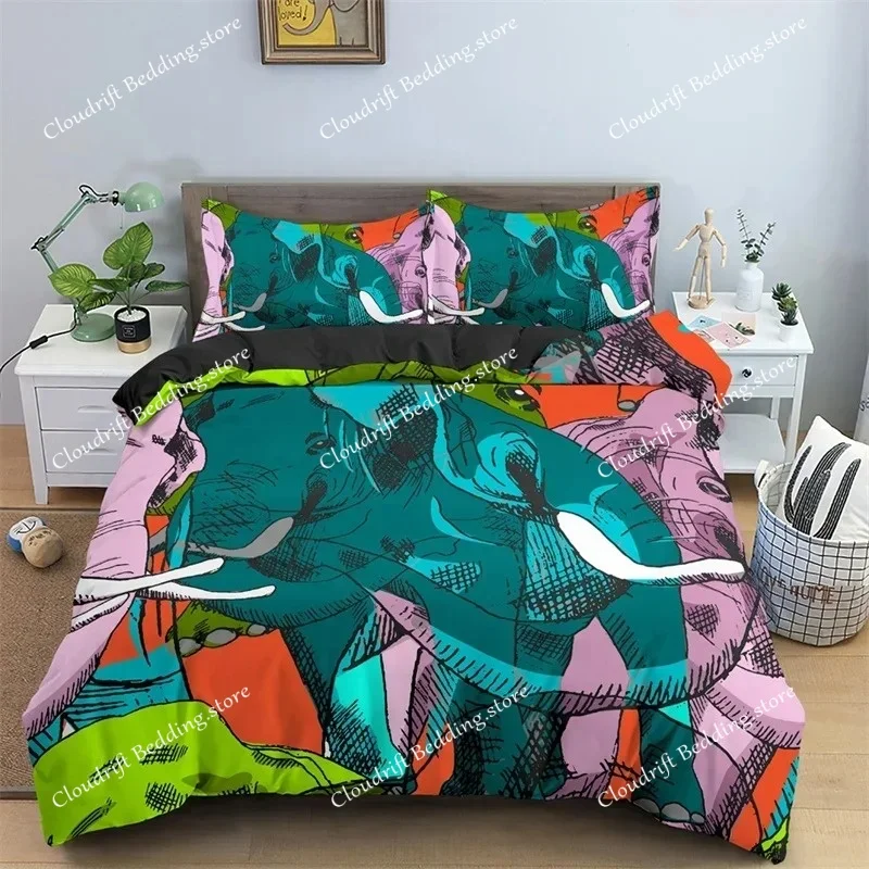 

Abstract Human Face Duvet Cover Twin Full King Double Microfiber Mystic Artwork Comforter Cover Psychedelic Graffiti Bedding Set