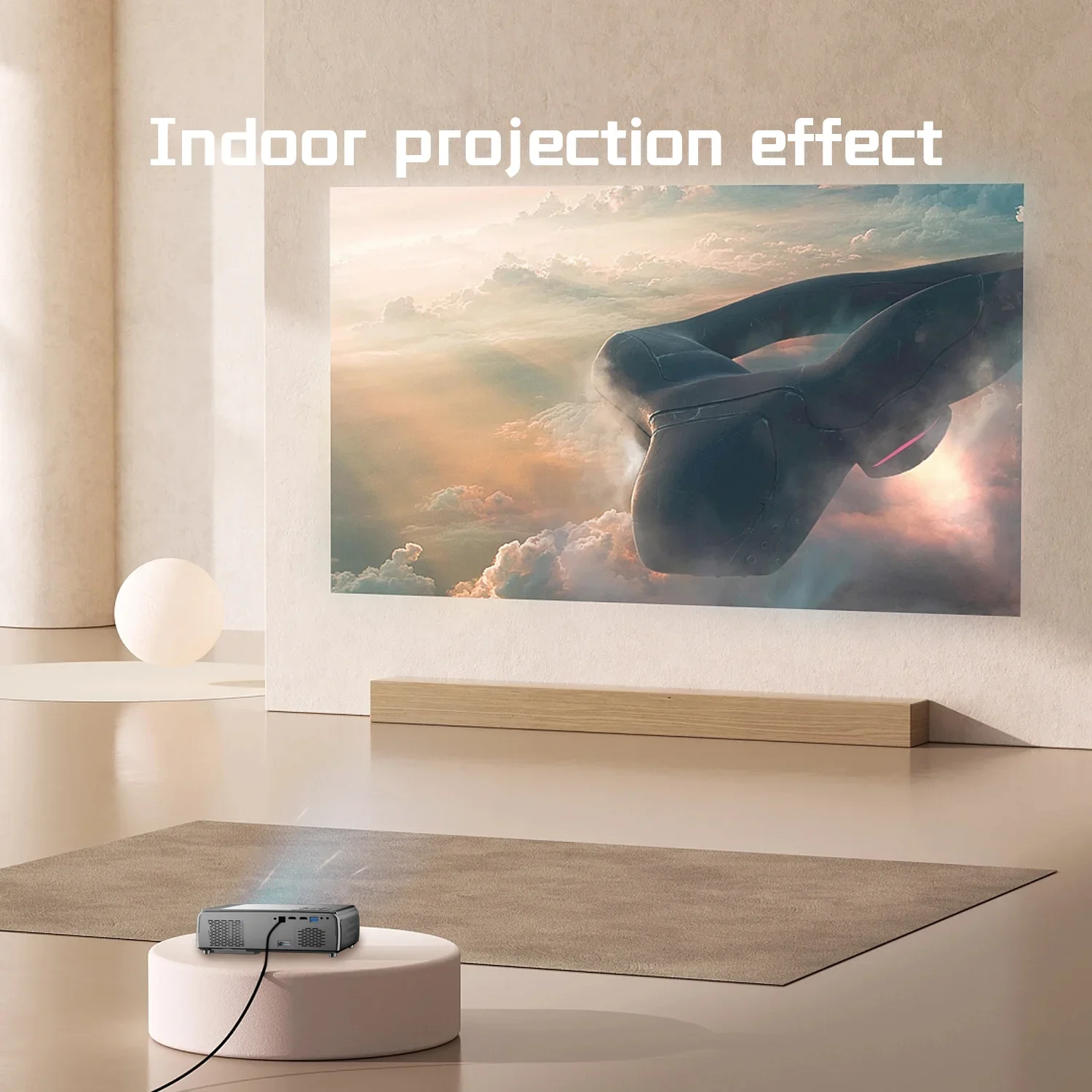 Proyector Inteligente Android 2025 ZX8 Pro 4k 1080p 4500 ANSI HD, Mini Proyector LCD Portátil 4k