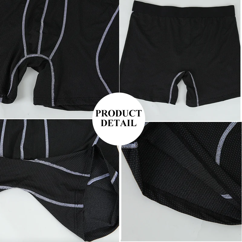 3PCS Men Compression Underwear Breathable Print Boxer Quick Dry Underpants High Stretch Soft Brief Mixed Color Short Pants