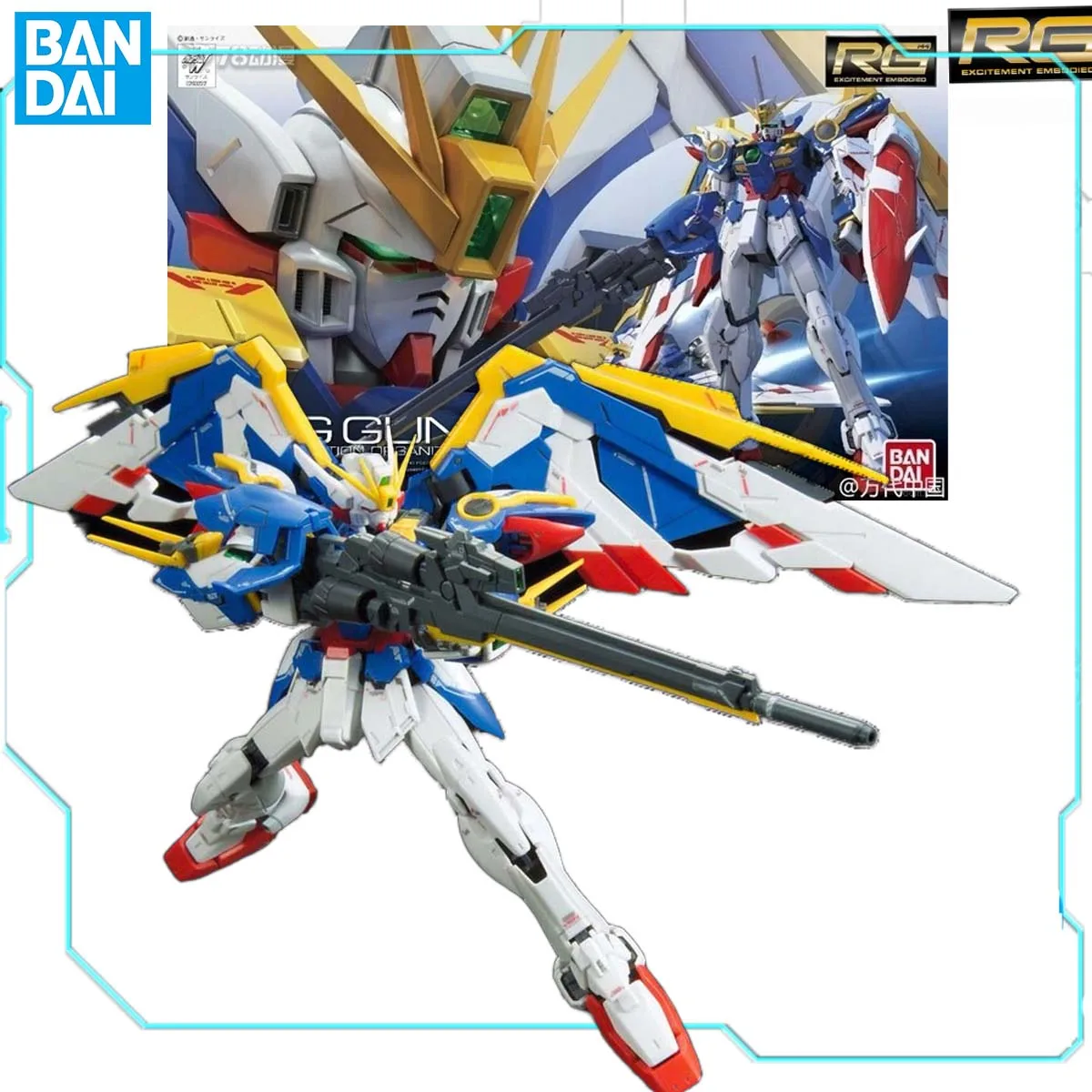 

Bandai натуральная модель Gundam Kit RG 1/144 WING GUNDAM EW аниме фигурка в сборе модель подарки игрушки