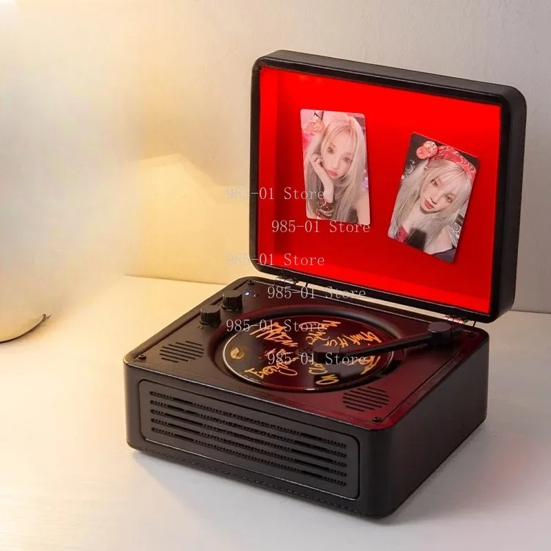 New Retro CD Player All-in-one Record Player Built-in Bluetooth Speaker