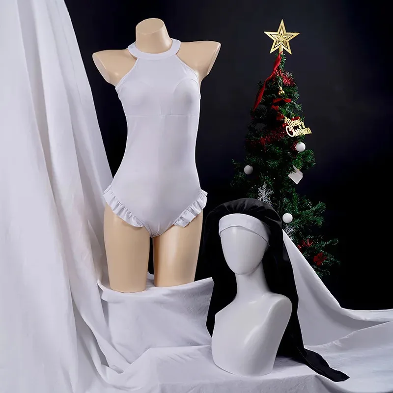 2025 Anime nuevo diseño Original Cosplay uniforme de monja vestido Sexy negro disfraz de actuación mujer fiesta de Halloween D ☆ ★ ee ☆ ★