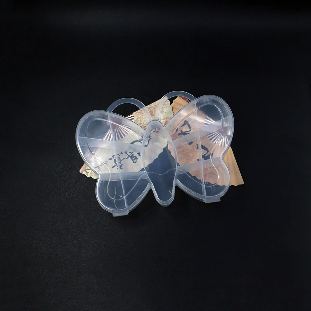 

Симпатичные креативные мультяшные пластиковые прозрачные коробки в форме бабочки, крышка, сделай сам, органайзер, бусины, резинка для ювелирных изделий