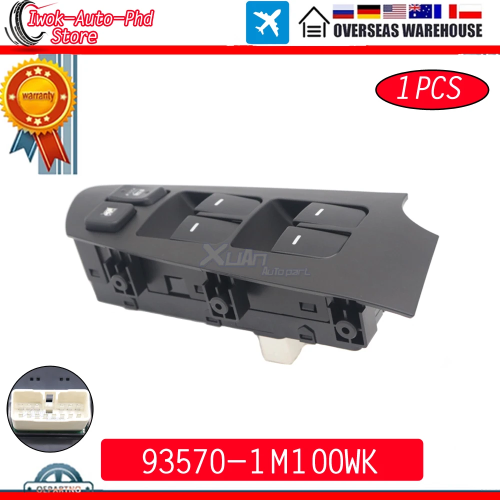 

93570-1M100WK 935701M100WK 935701M100 New Car Power Window Switch Master Switches For Kia Forte Forte5 93570 1M100WK