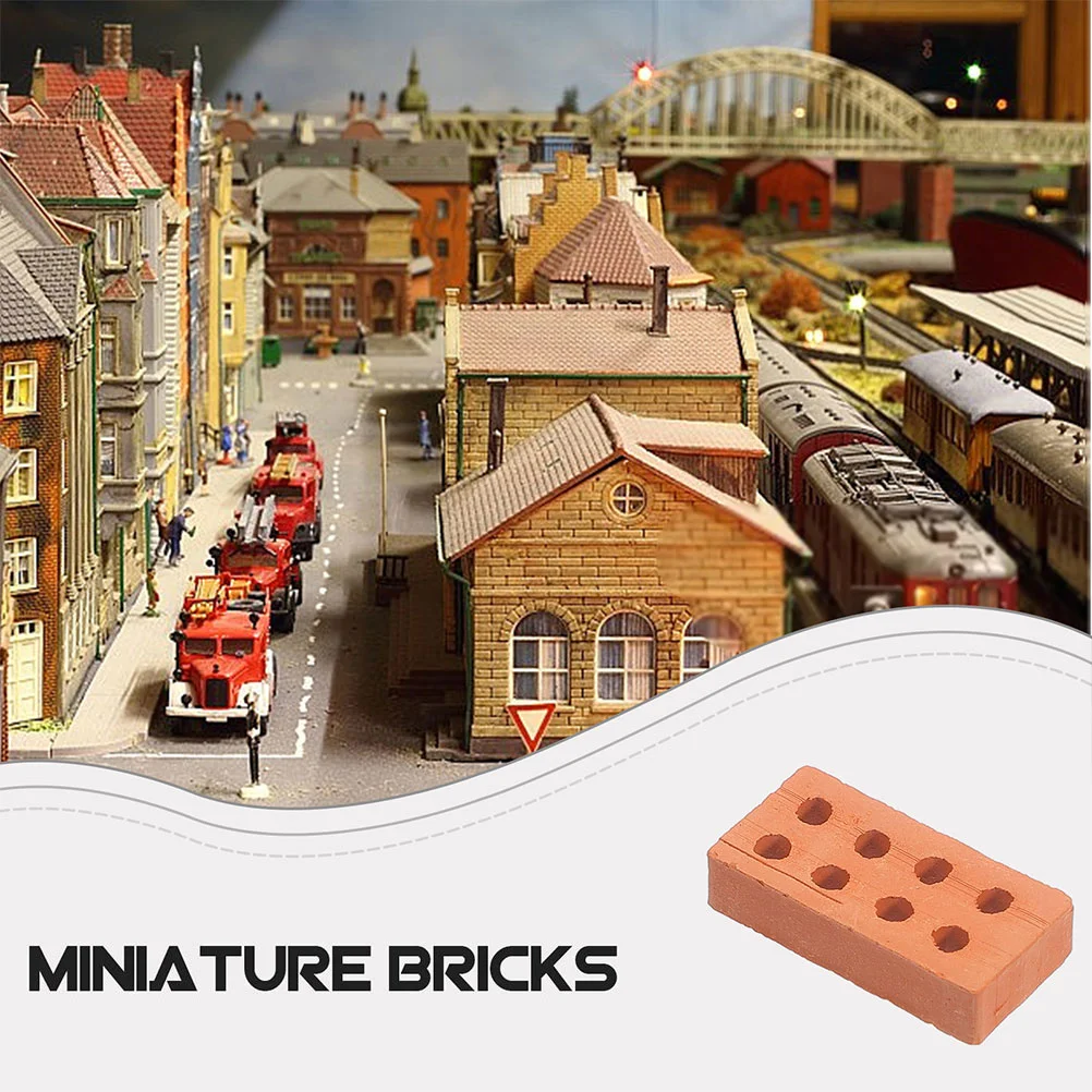 200 Pcs Tiles Miniature Dollhouse Accessories Model Bricks Clay Building Supplies