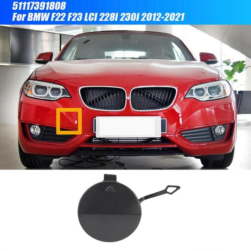 

Car Front Bumper Hook Tow Eye Cover 51117391808 For BMW F22 F23 LCI 228I 230I 2012-2021 Towing Hook Caps