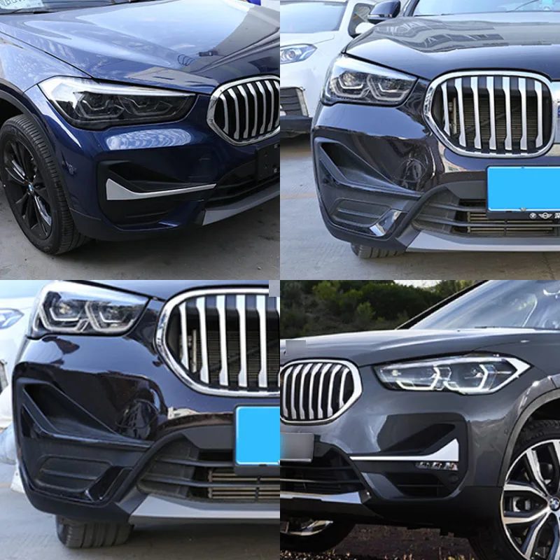 Tiras de luces antiniebla para coche, pegatinas de cubierta embellecedora para BMW X1 F48 2020 2021, estilo de fibra de carbono, accesorios delanteros para coche, 2 uds.