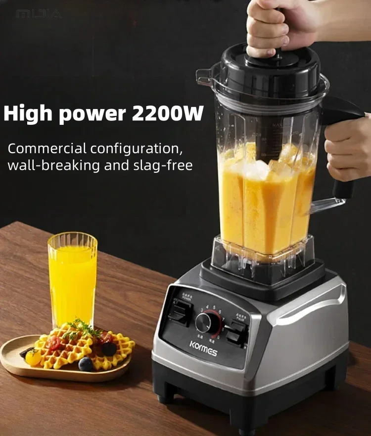 Heavy Duty Commercial Blender - For Fruit, Food, Smoothie, High Power, 220V, Juicer & Crusher