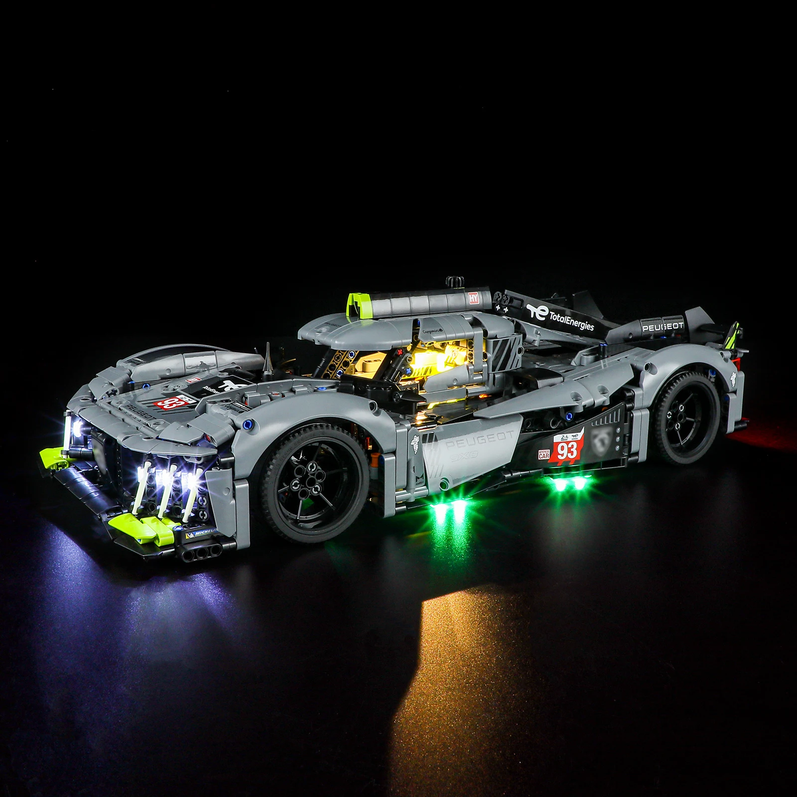 LED Light Kit for 42156 Peugeot Sports Car 9X8 24H Le Mans Hybrid Hypercar (LED Lights Only)Bricks Toys for Adult Kids To Gift