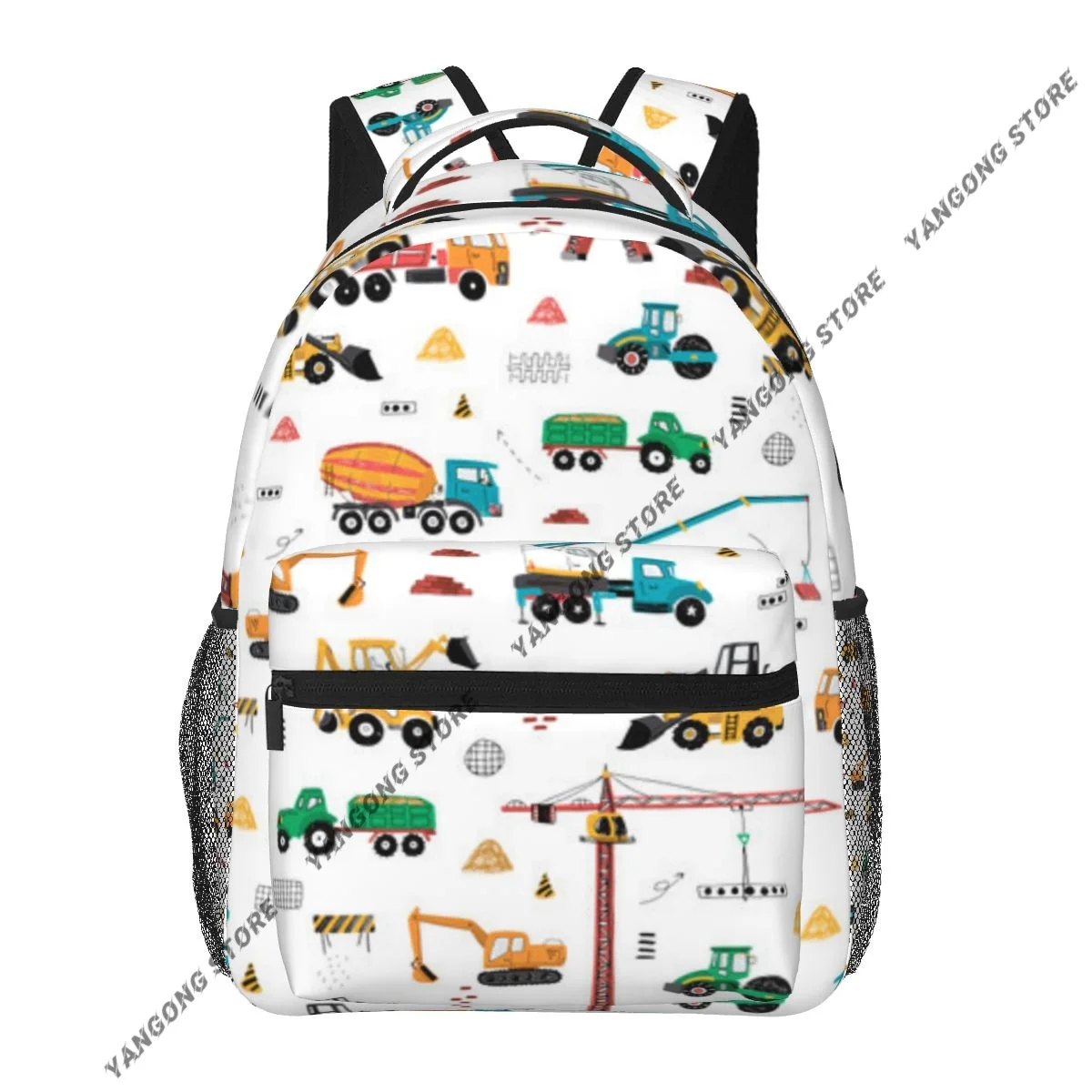 Tractors And Trucks Pattern Backpack School Bags Casual for Teenager Girls Shoulder Bag Travel Bags