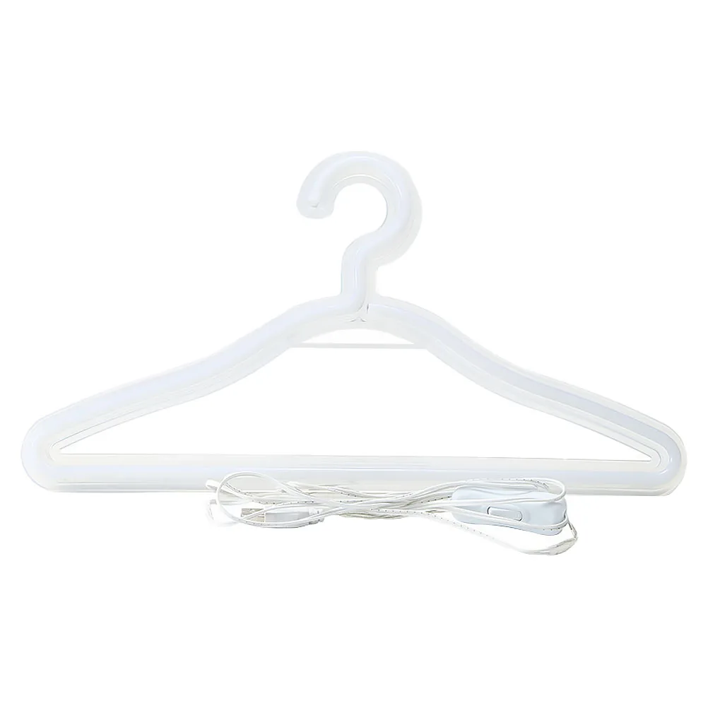 

Creative Hanger Shaped Led Decorative Neon For Home Wedding Party Clothes Stand Romantic Colorful Lamp Photography Prop