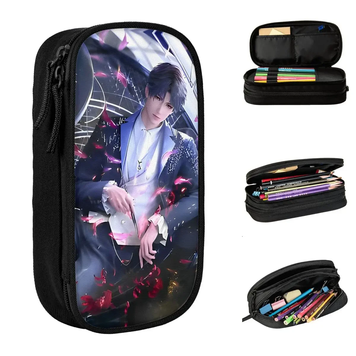 Love And Deepspace Pencil Cases Lovely Gaming Pen Box Bags for Student Big Capacity School Supplies Gifts Pencilcases