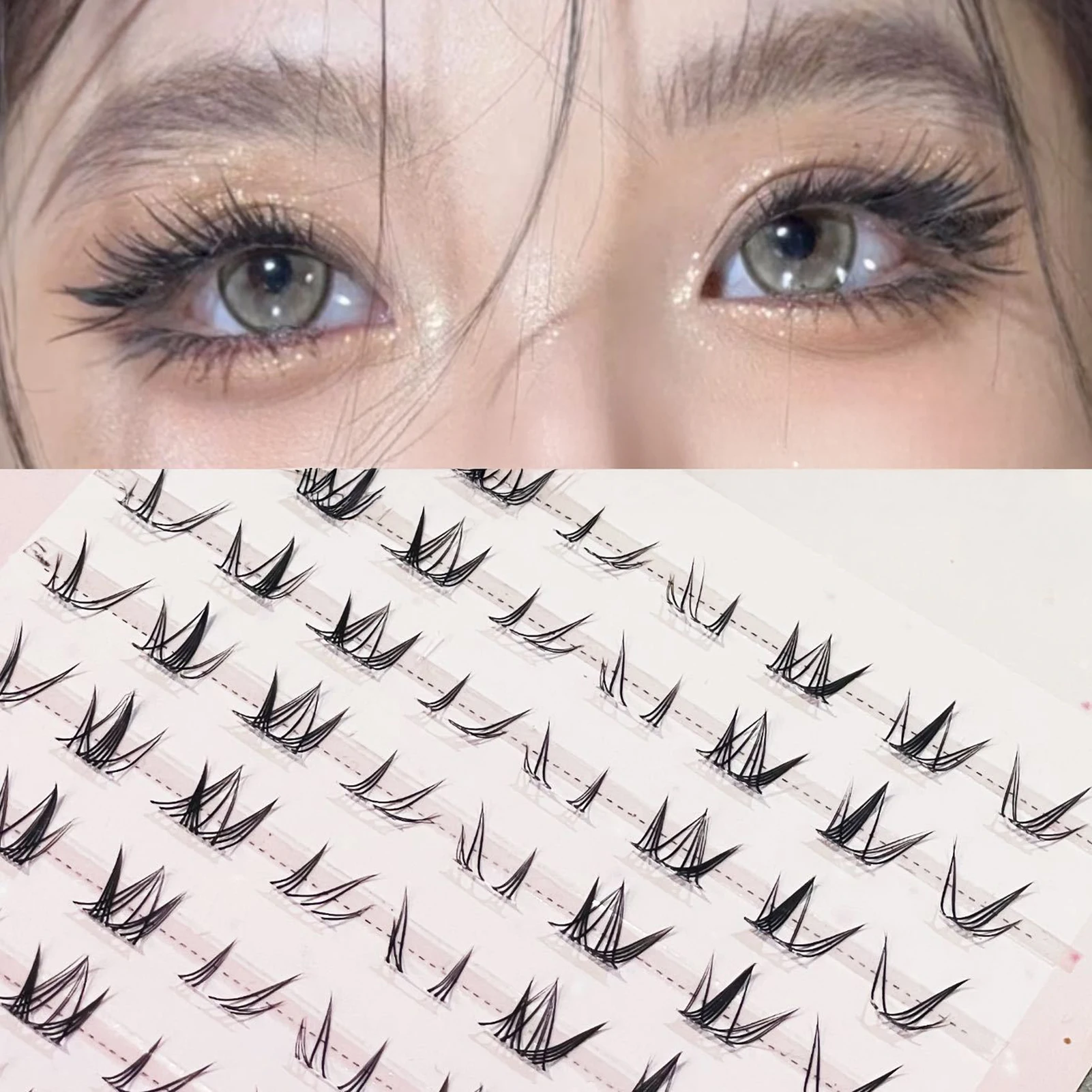 Foxes Style Natural Lower False Eyelashes Individual Wispy Lower Eyelash Extension Enlarge Your Eyes Girl Group Style 3/6/10rows