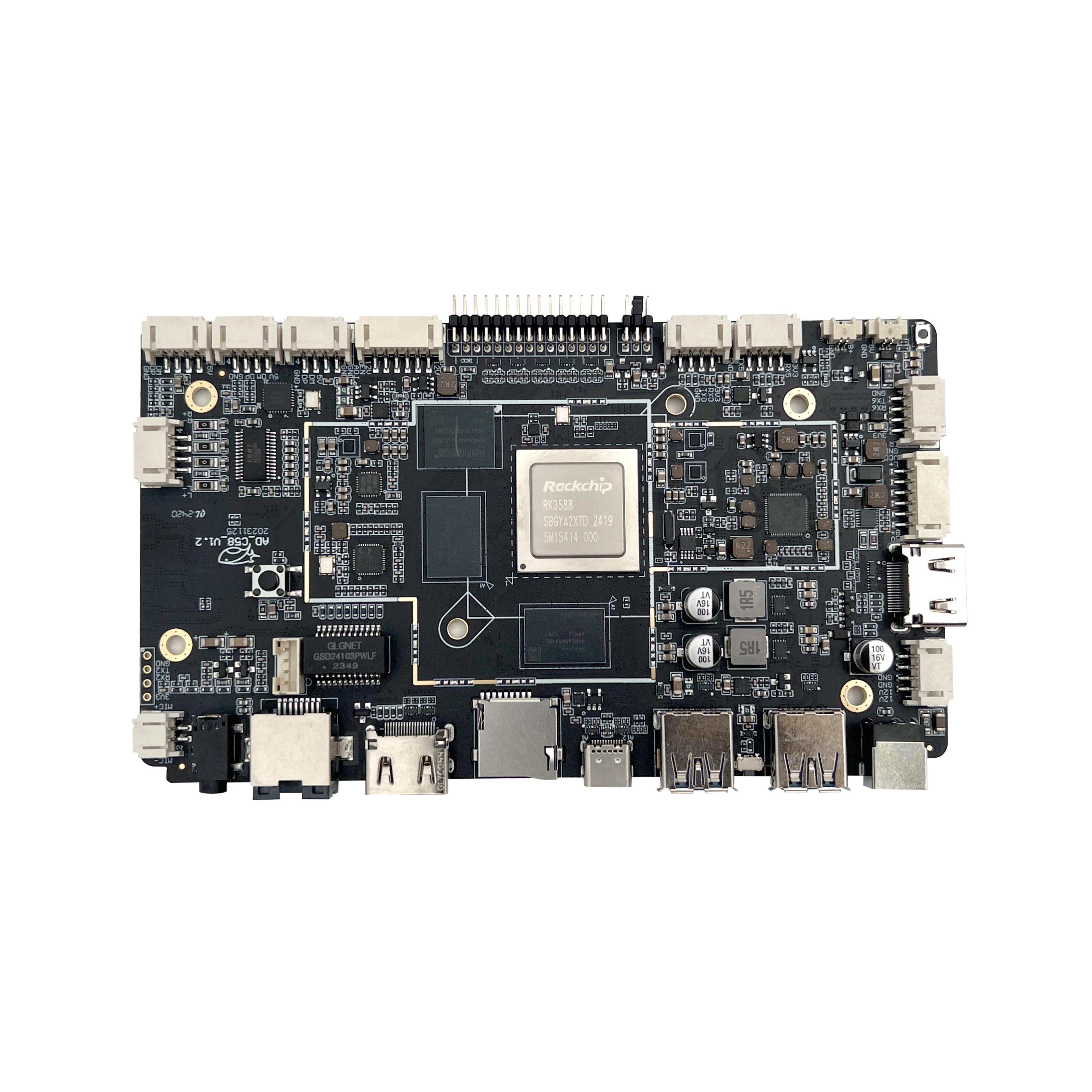 Плата RK3588 16 + 256G Android 12 Плата разработки Лот 8K PCBA Промышленная плата управления