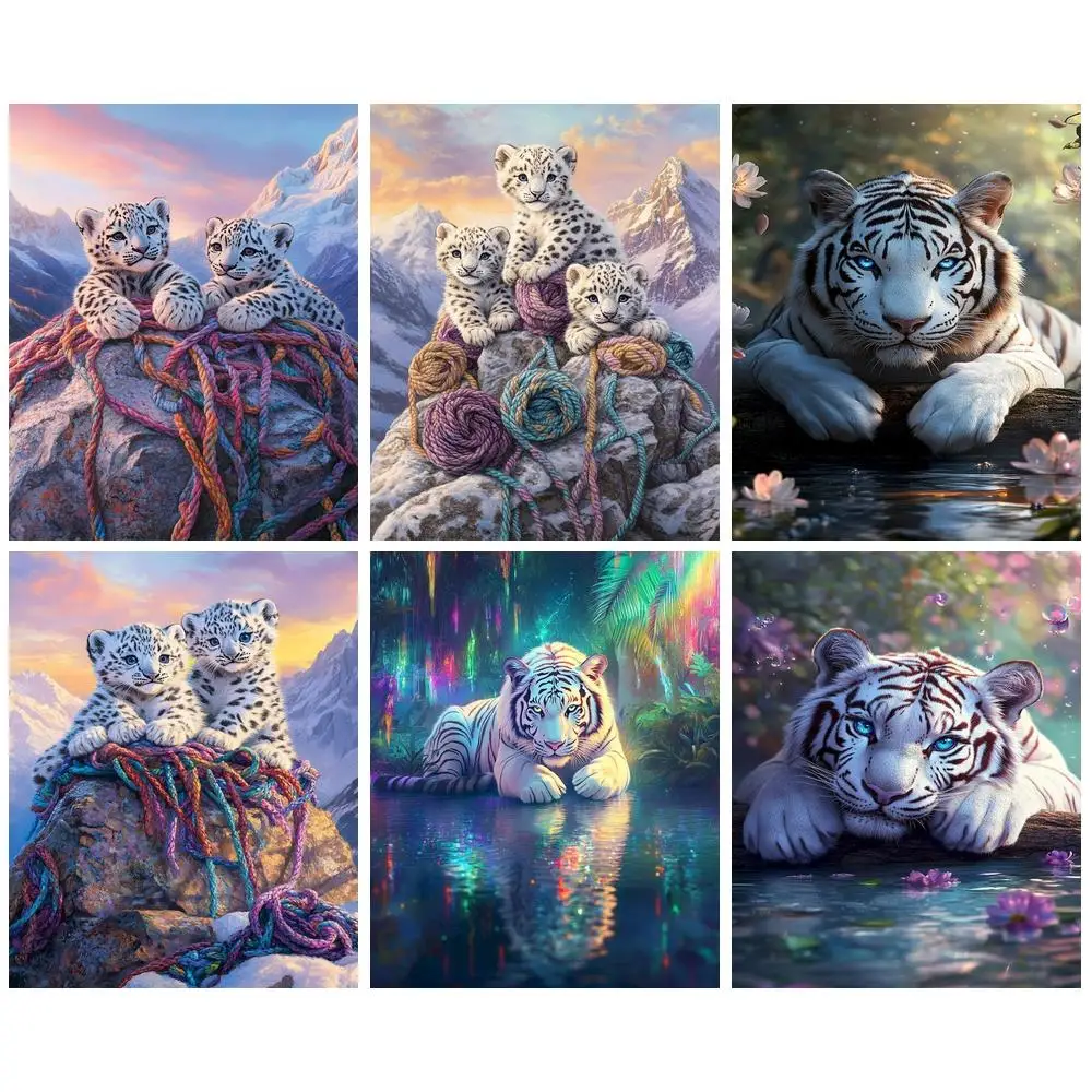 PhotoCustom 5D Diamant Malerei Tier Tiger voller Platz Strass Bild Stickerei Verkauf Diamant Mosaik Home Decor Geschenk