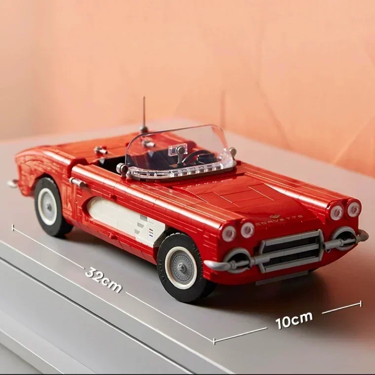 NEW MOC 10321  DIY Eugene retro sports car model, building blocks, technical bricks, adult boy toy gifts